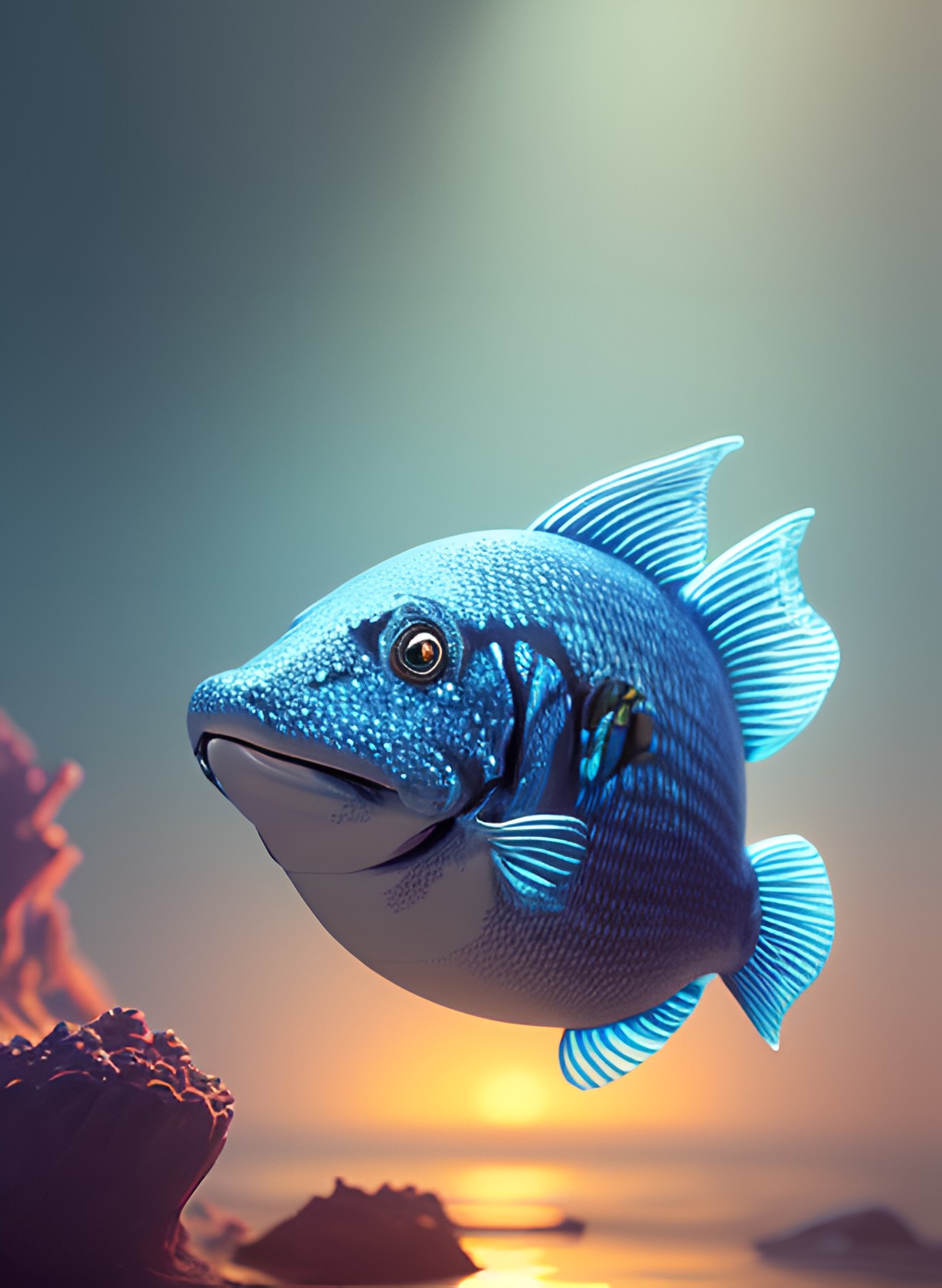 a little cute fish under the sea a_little_cute_fish_under_the_sea
