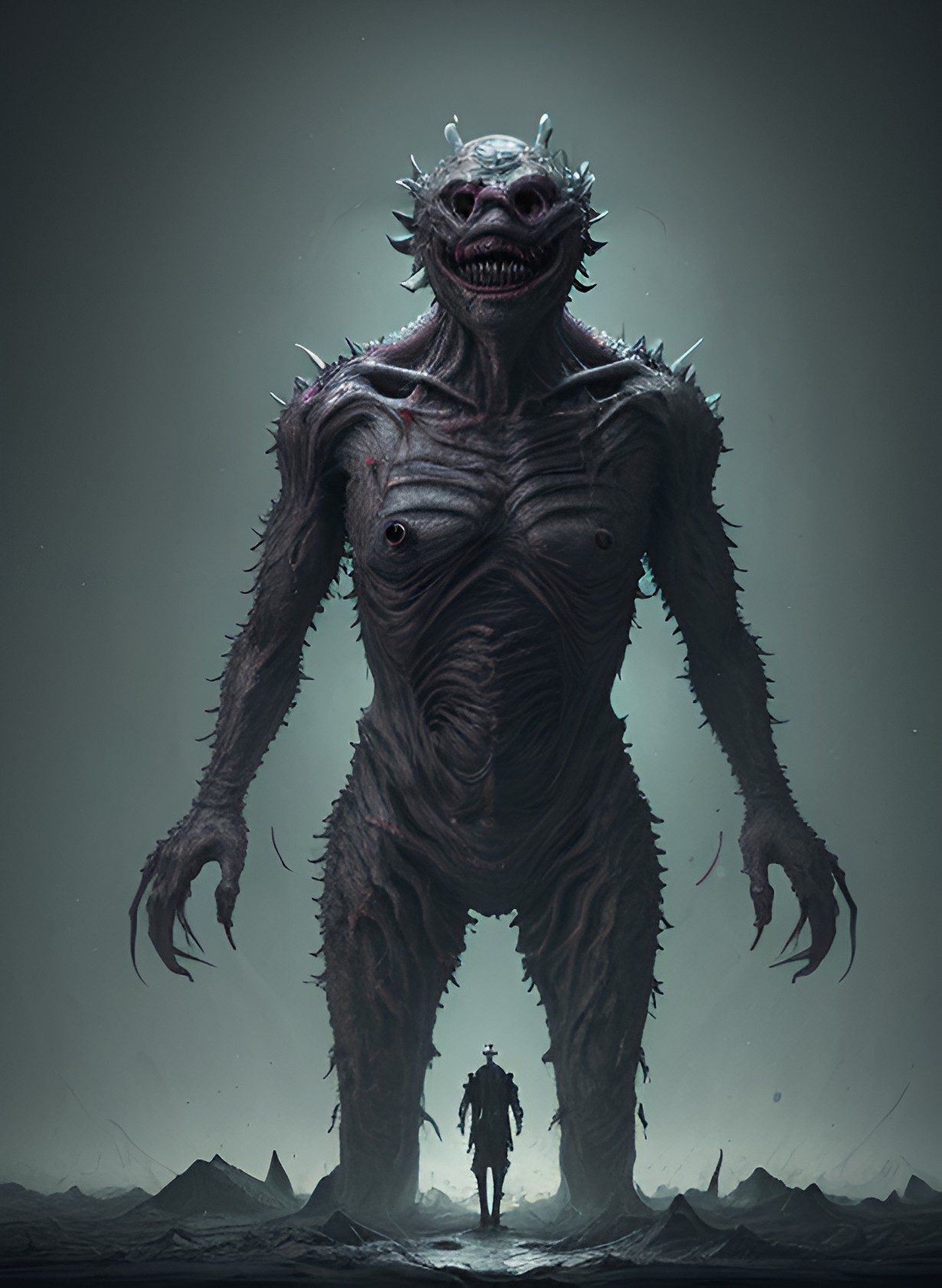 a creepy monster floating in space a_creepy_monster_floating_in_space
