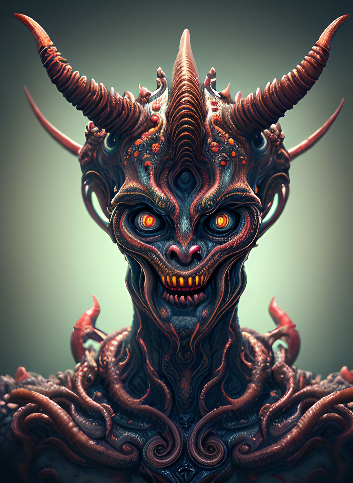 painting of a demon god painting_of_a_demon_god