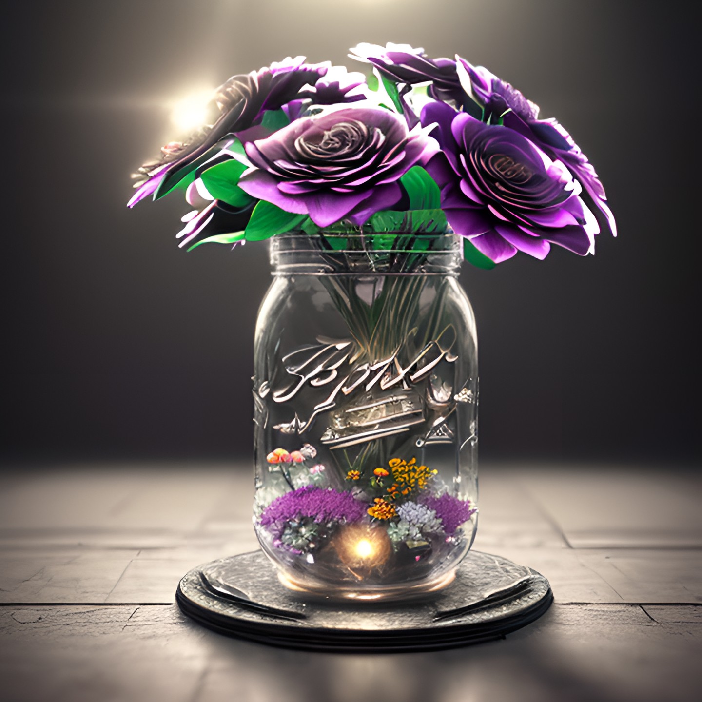 award winning image of flowers in a jar, intricate details, dark shade, light ray award_winning_image_of_flowers_in_a_jar,_intricate_details,_dark_shade,_light_ray
