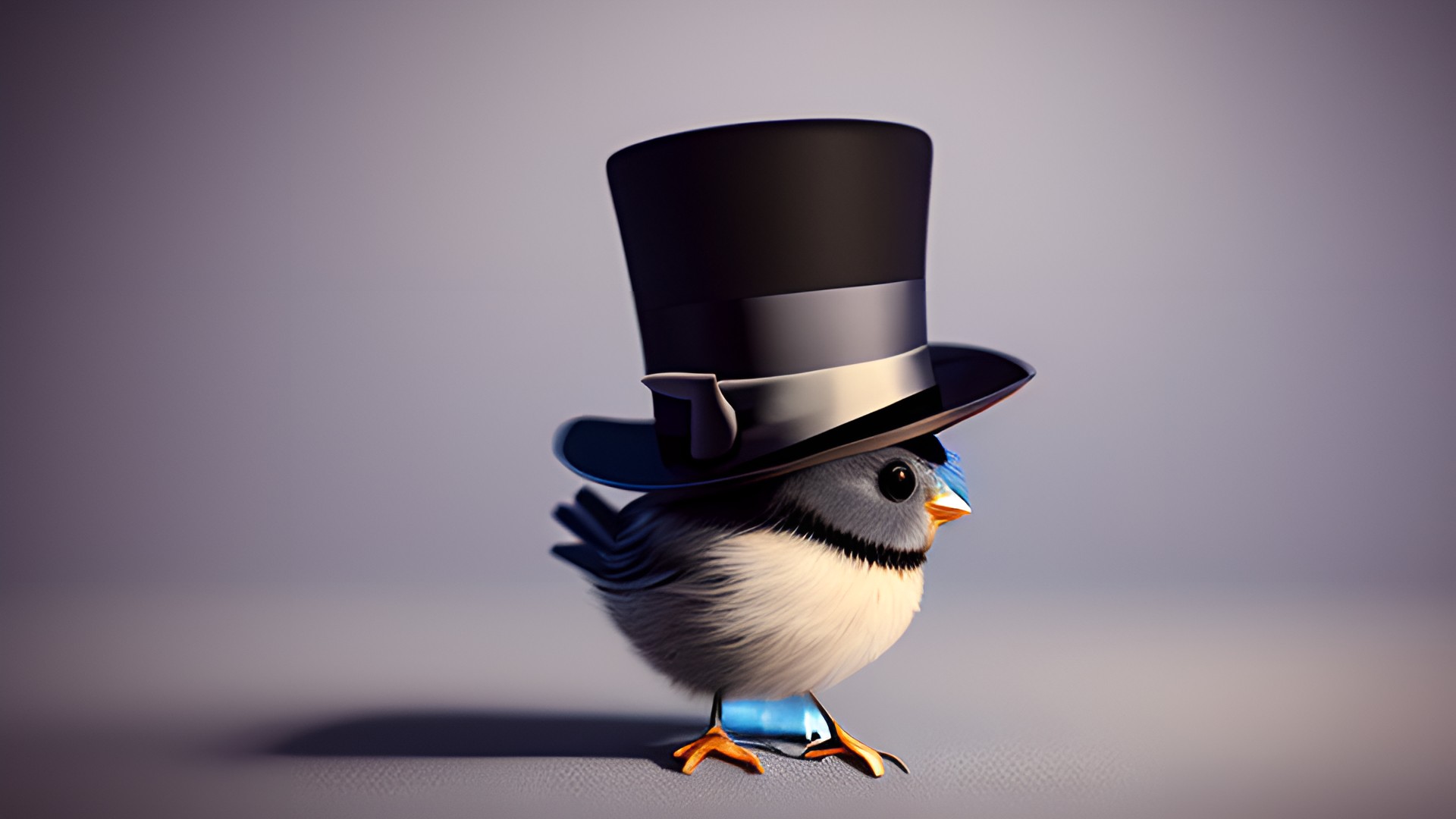 a cute little bird wearing a top hat a_cute_little_bird_wearing_a_top_hat
