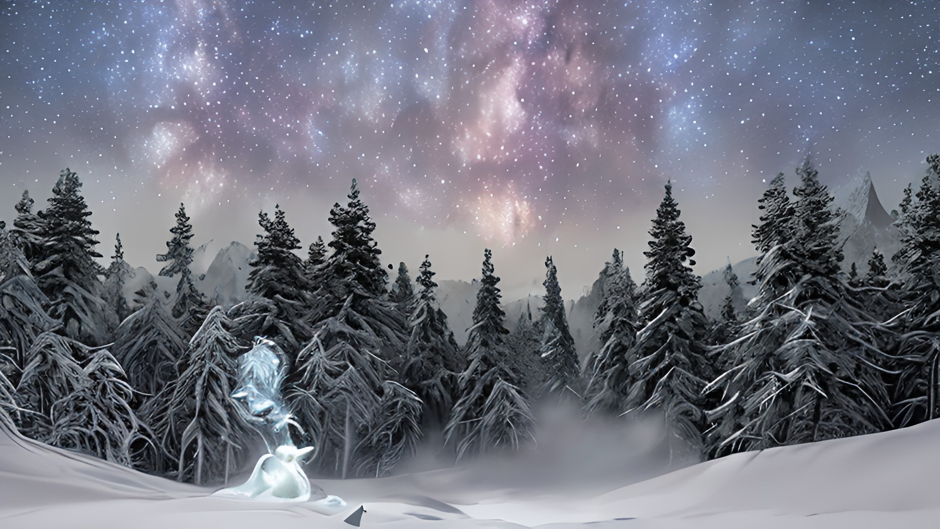 4k breathtaking photo of a ghost in snowy forest mountains, night starry sky, milky way, intricate realistic details 4k_breathtaking_photo_of_a_ghost_in_snowy_forest_mountains,_night_starry_sky,_milky_way,_intricate_realistic_details