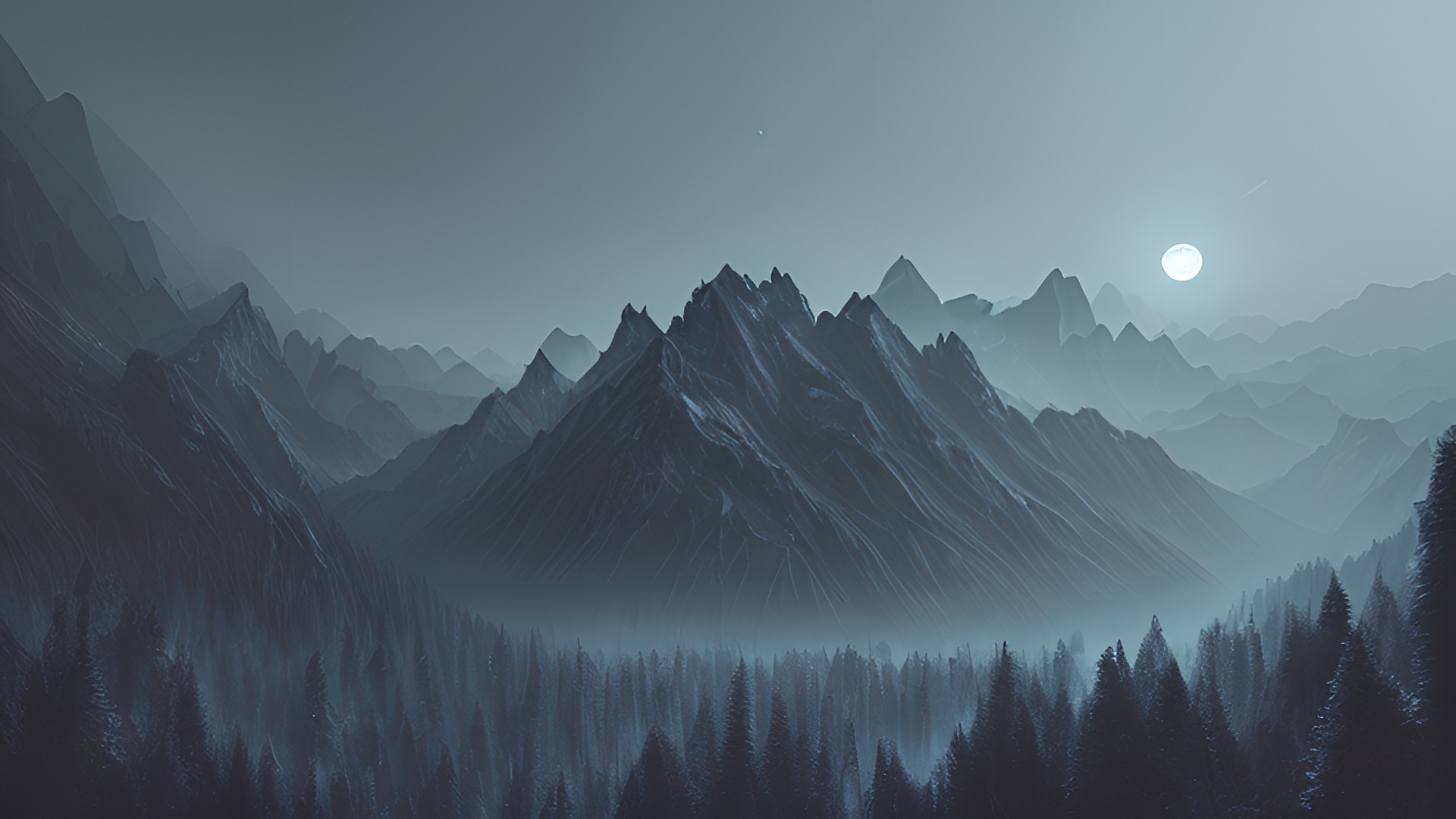 forest mountains, dark atmosphere forest_mountains,_dark_atmosphere