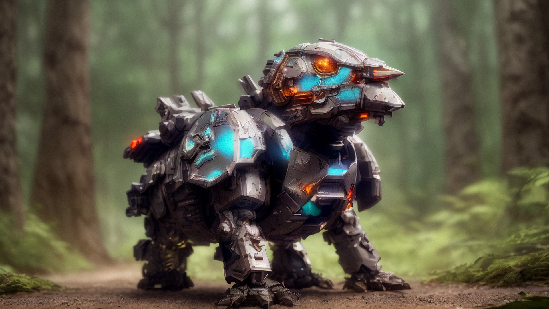 beautiful octane render of an armored cyber little bird, intricate details, in a forest beautiful_octane_render_of_an_armored_cyber_little_bird,_intricate_details,_in_a_forest
