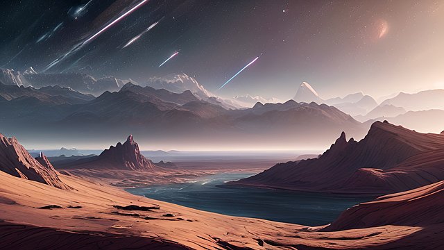 4k breathtaking landscape in space  intricate realistic details
