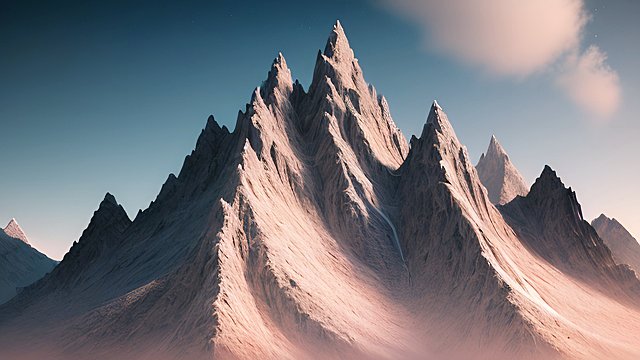 breathtaking symbolic image, intricate realistic details, in mountains