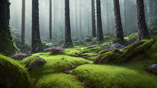 4k breathtaking highly detailed photo of mountain forests  intricate realistic details