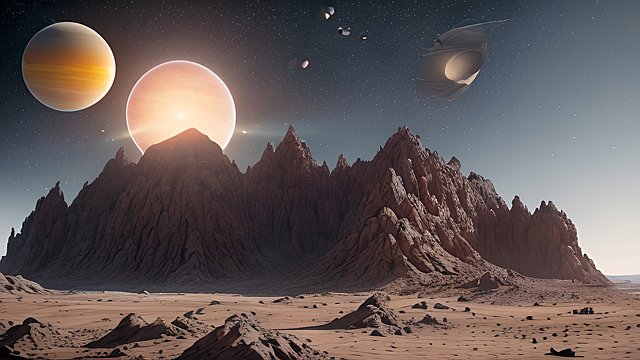 award winning shot of an exoplanet in the sky, artistic view, intricate realistic details