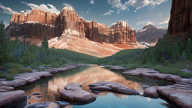amazing shot in the Uintas - high-resolution, ultra-detailed, 3D, hyper-realistic, photorealistic