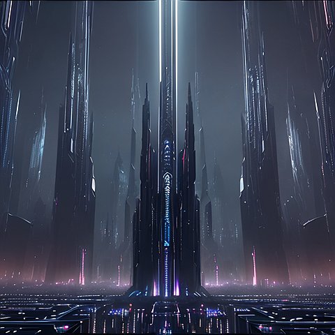 award winning dark futuristic city  intricate details  dark shade  light ray  reflects