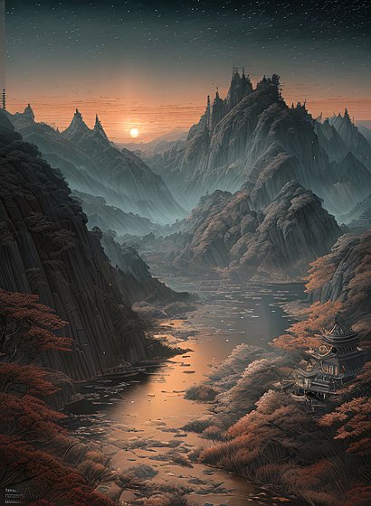 hyperdetailed beautiful landscape