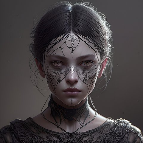 dark portrait, beautiful intricate details