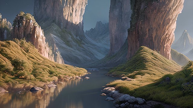 4k breathtaking landscape  intricate realistic details