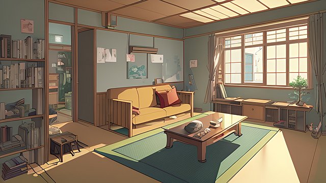 anime japanese flat apartment, portrait, anime